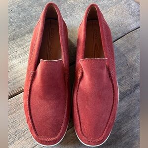 Ecco slip on Men's Red Suede Loafers